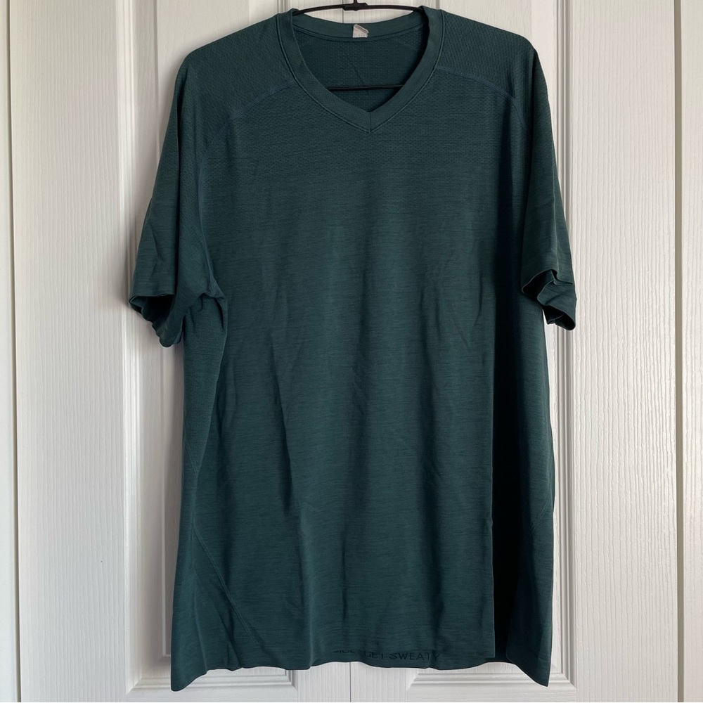 Men’s Dark Green Short Sleeve Tee | Lululemon Athletica Sz L